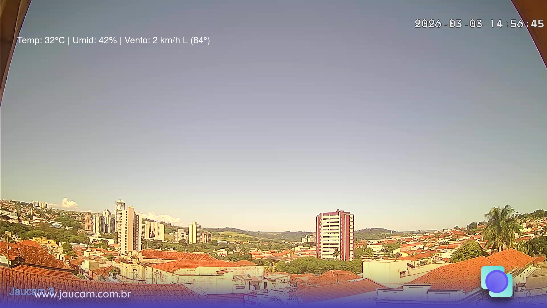 Câmera ao vivo Jaú/SP - região central