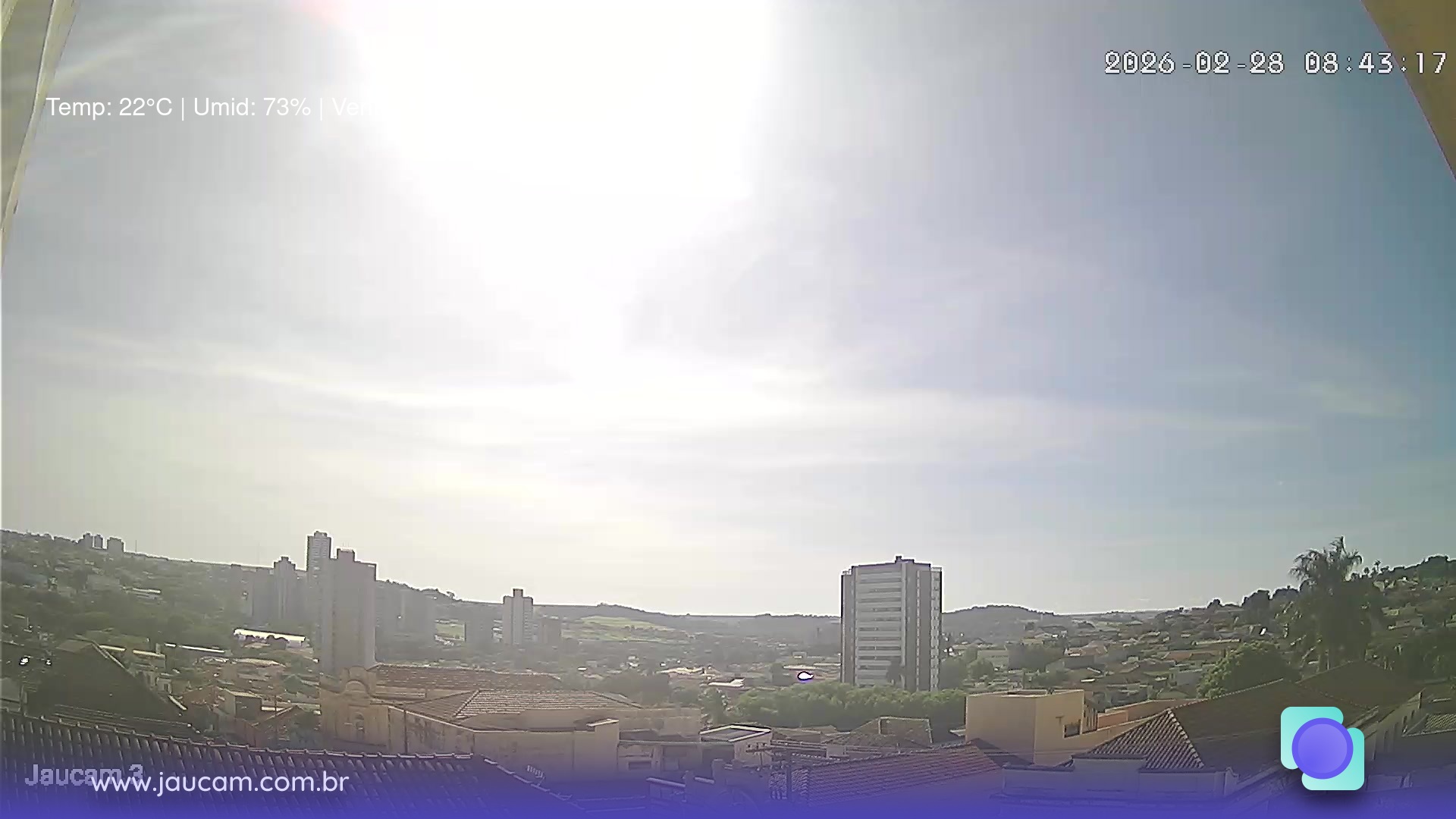 Câmera ao vivo Jaú/SP - região central